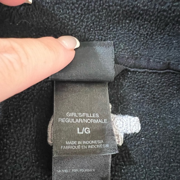 Girls The North Face size large black fleece jacket - Picture 10 of 10